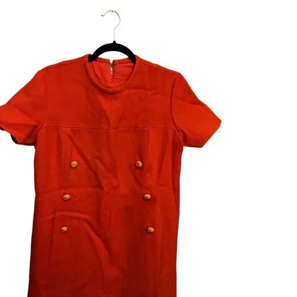 Vintage Winter Cherry Red Dress - Picture 2 of 4